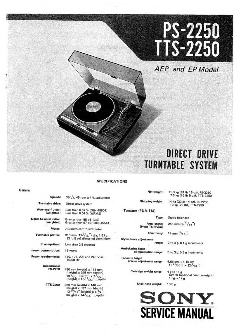 Sony PS-2250 Service manual