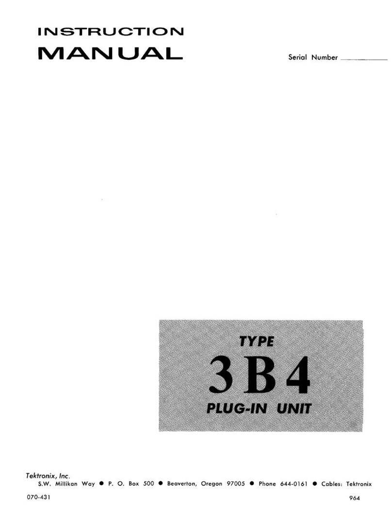 Tektronix 3B4 User manual