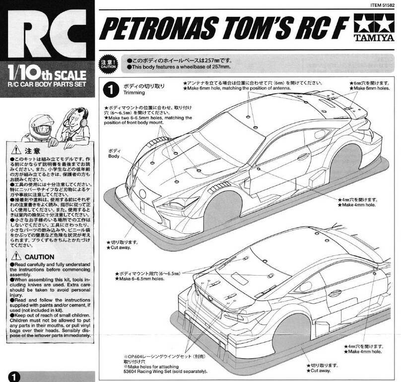 Tamiya PETRONAS TOM'S RC F quick start guide