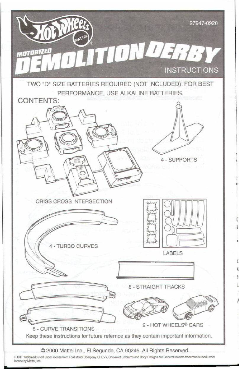 Mattel HotWheels MOTORIZED DEMOLITION DERBY User manual Mattel HotWheels MOTORIZED DEMOLITION DERBY User manual