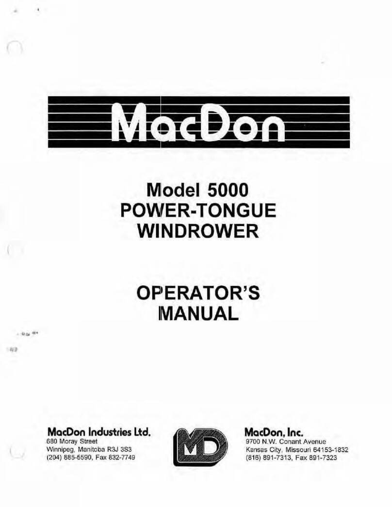 MacDon 5000 Operator's manual