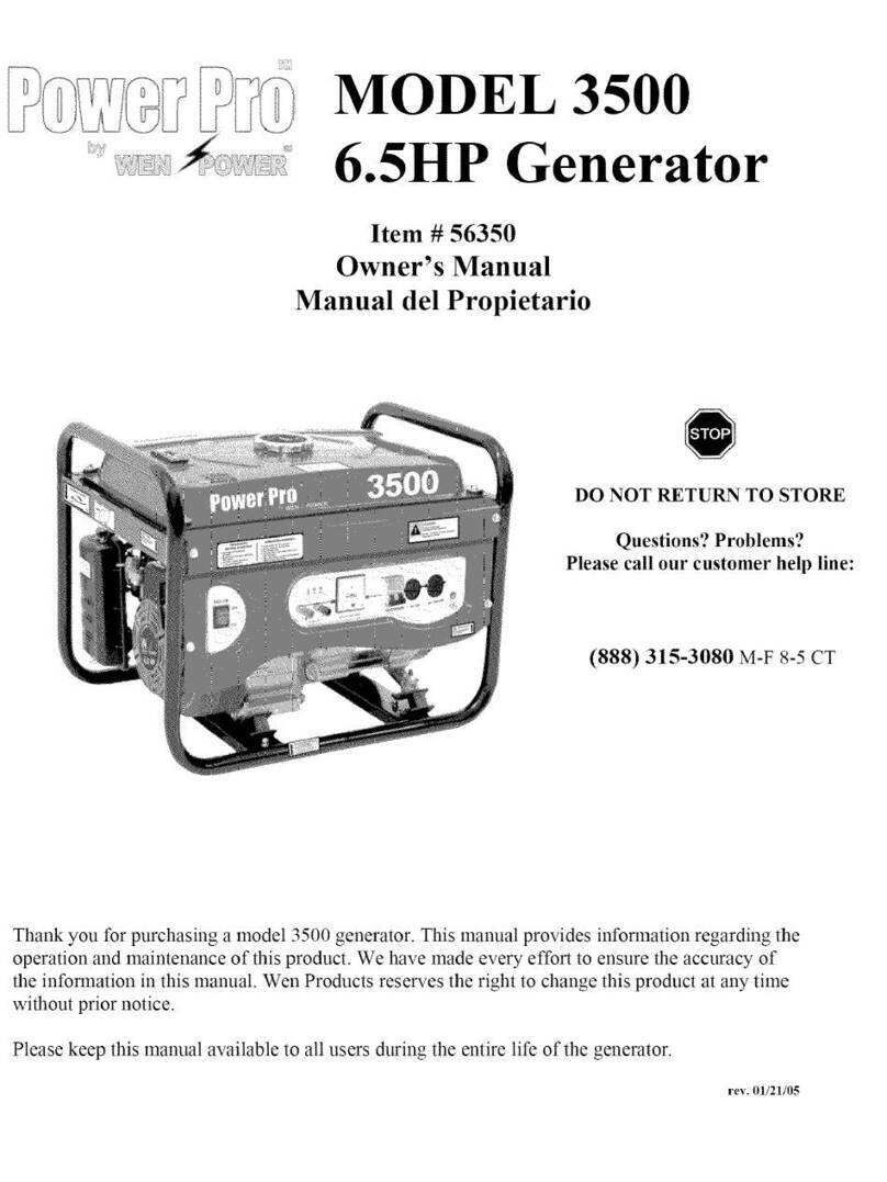 WEN POWER Power Pro 3500 User manual