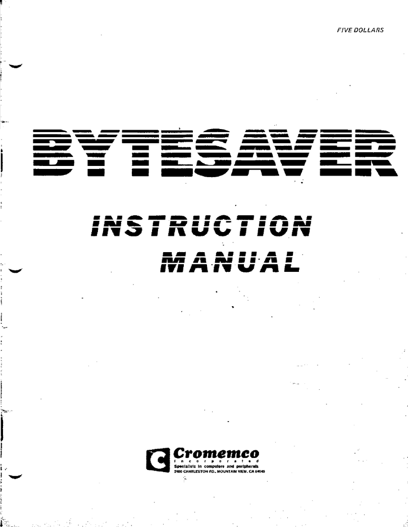 Cromemco BYTESAVER instruction manual