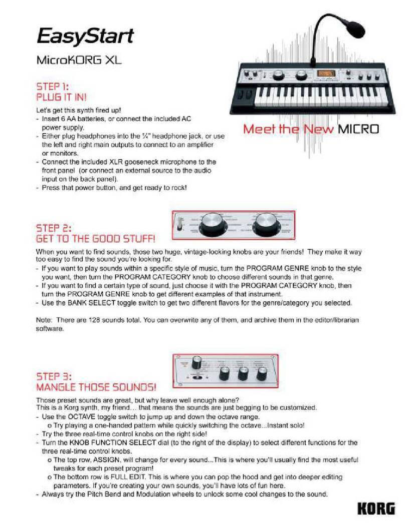 Korg MicroKORG XL User manual Korg MicroKORG XL User manual