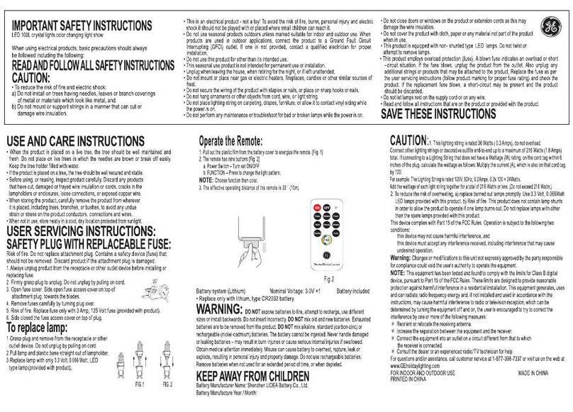 GE 73014LO User manual