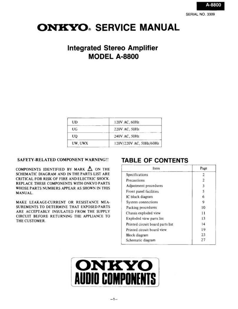 Onkyo A-8800 User manual
