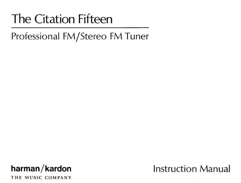 Harman Kardon The Citation Fifteen User manual