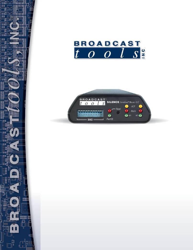 Broadcast Tools Silence Sentinel Basic G2 Installation and operation manual