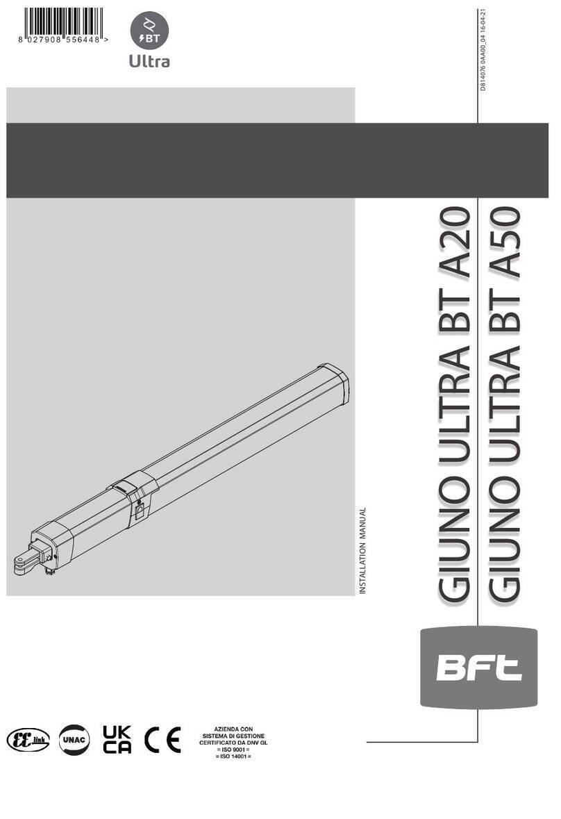 BFT GIUNO ULTRA BT A20 User manual