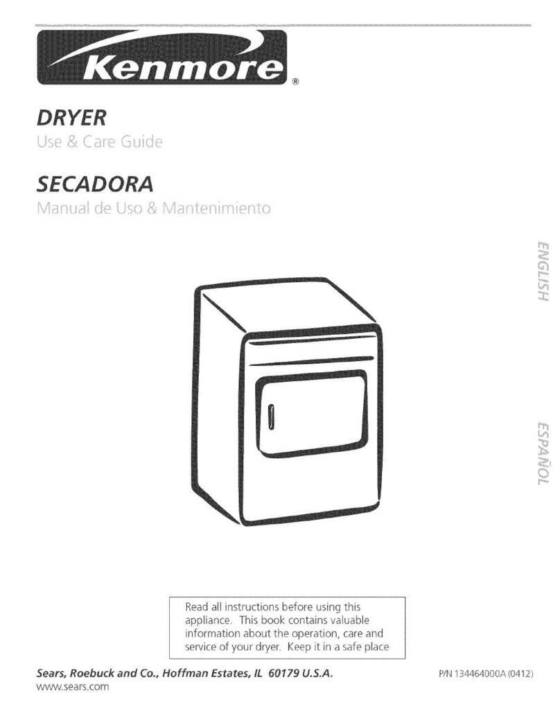 Sears Kenmore 417 Series Use and care guide