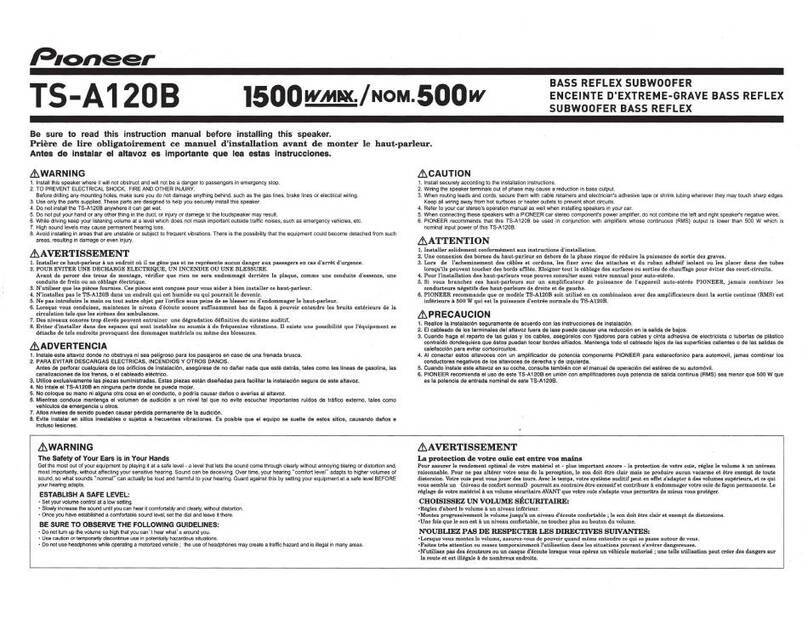 Pioneer TS-A120B User manual