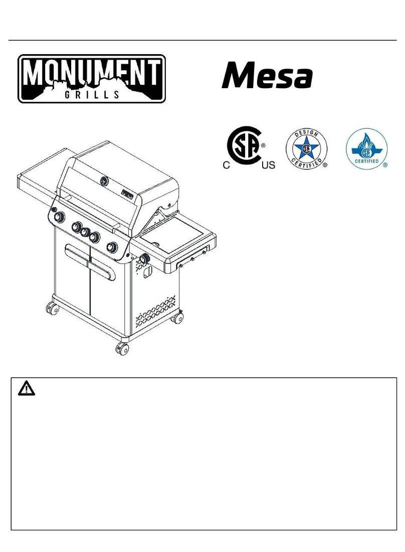 Monument Grills Mesa 405BZ Assembly & operating instructions