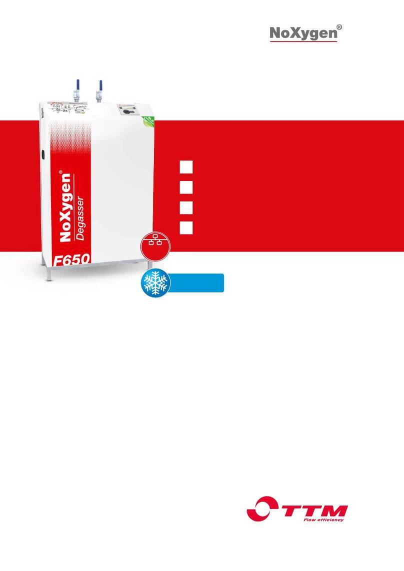 TTM NoXygen Degasser F650 User manual