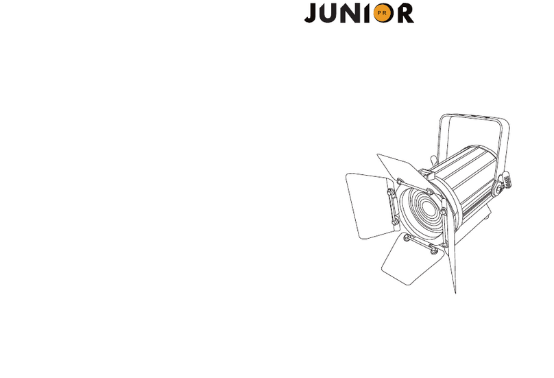 PR Lighting Junior JNR Minifresnel 100MZ-W User manual