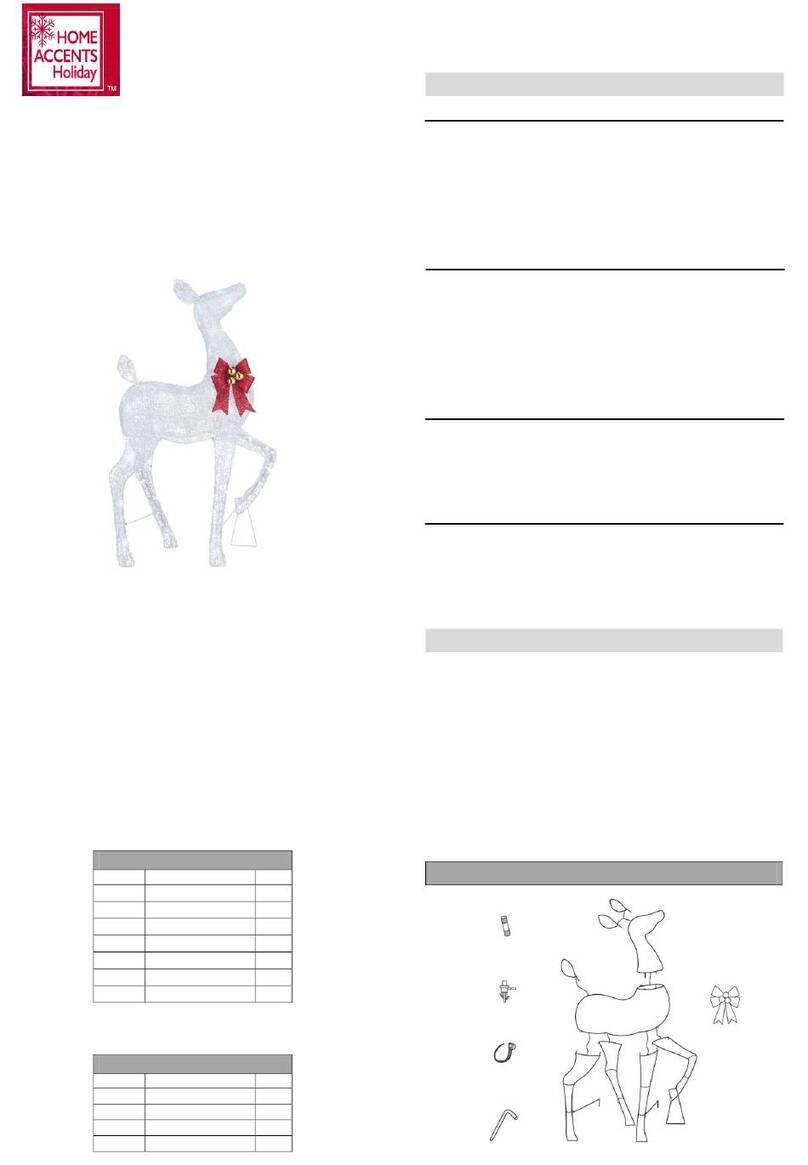 Home Accents Holiday 23RT04623112 Assembly instructions