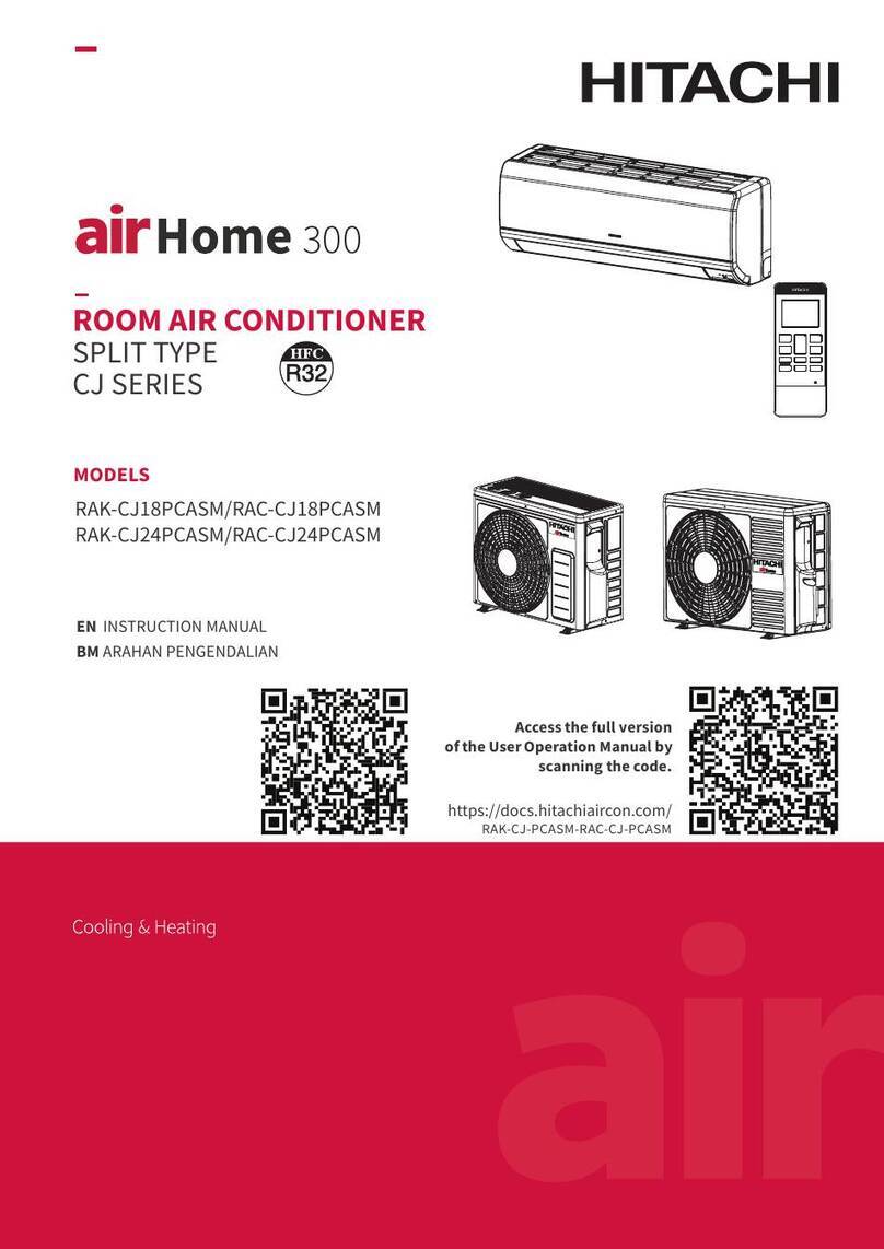 Hitachi airHome 300 RAK-CJ18PCASM User manual Hitachi airHome 300 RAK-CJ18PCASM User manual