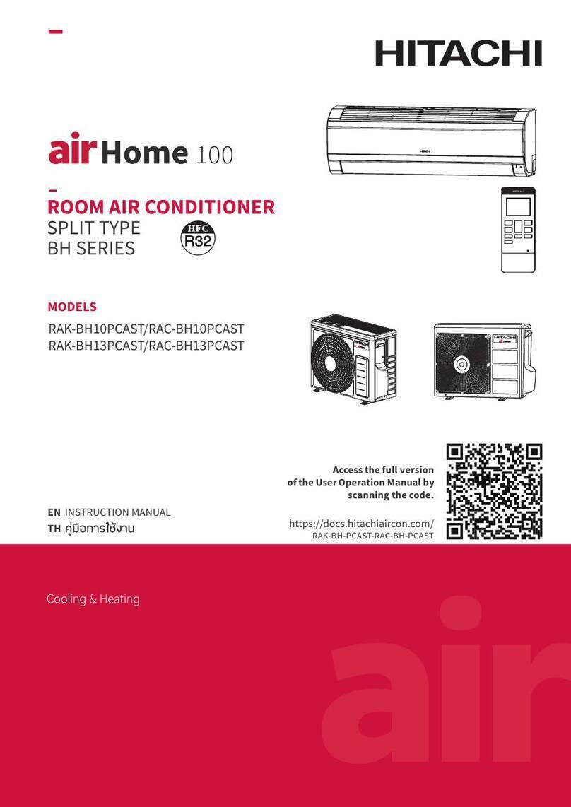 Hitachi airHome100 RAK-BH10PCAST User manual
