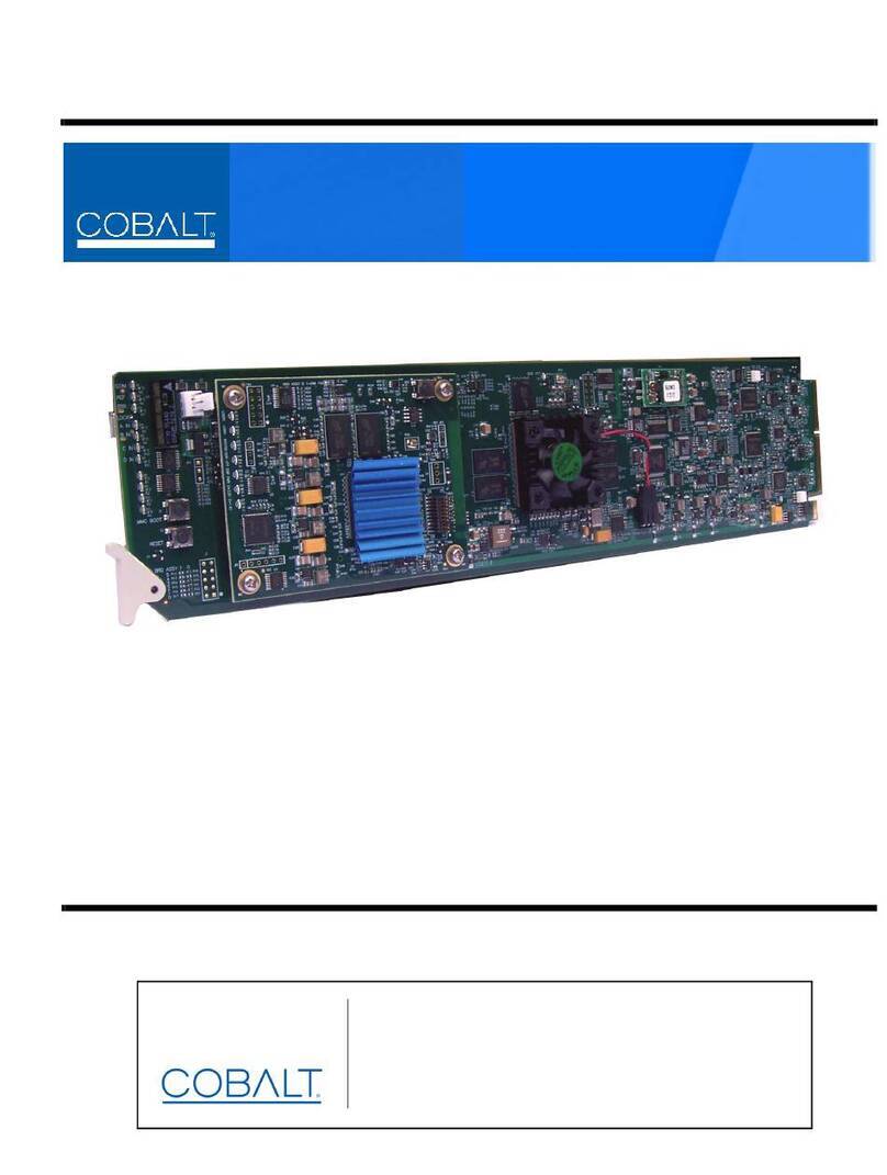 Cobalt Digital Inc 9922-FS-DSP product manual