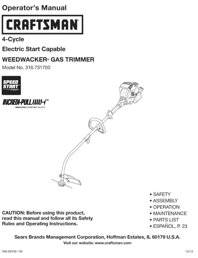Craftsman WEEDWACKER 316.731700 User manual