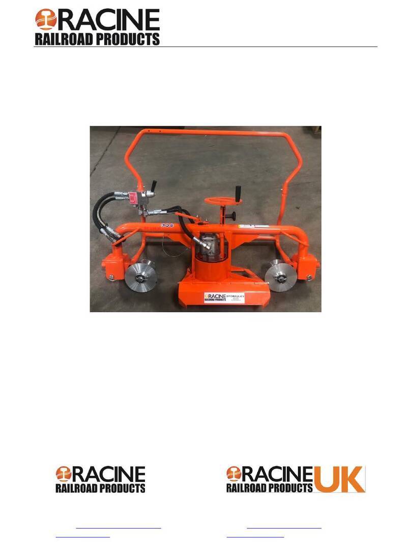 Racine Railroad Products 910215 operating manual Racine Railroad Products 910215 operating manual