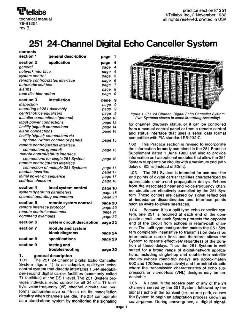 Tellabs 251 manual