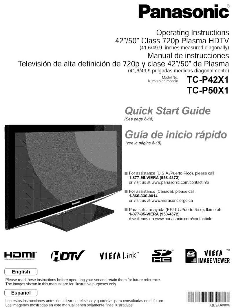 Panasonic Viera TC-P42X1 User manual
