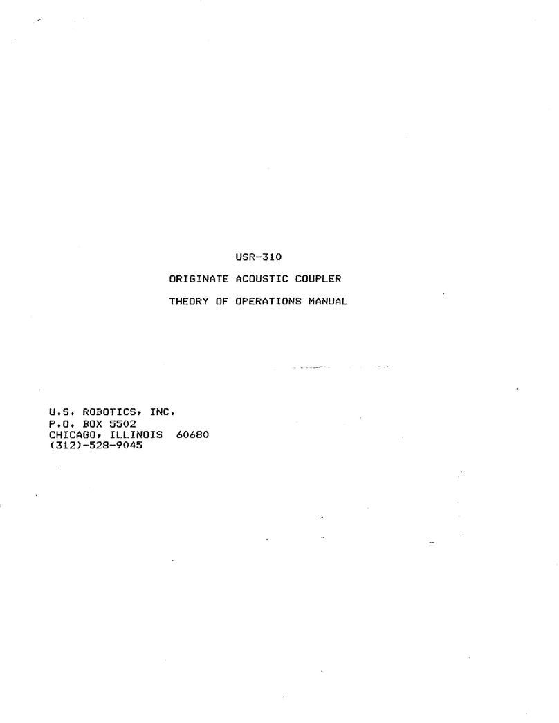 US Robotics USR-310 User manual