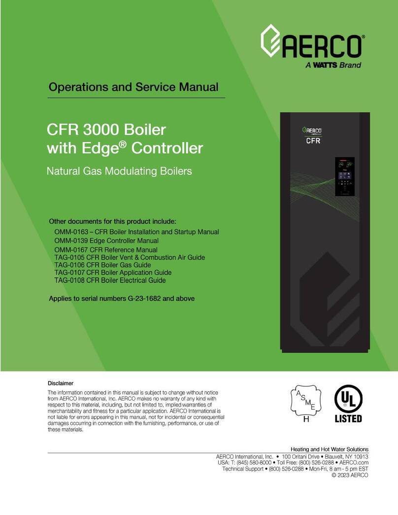 Watts AERCO CFR 3000 Operating manual