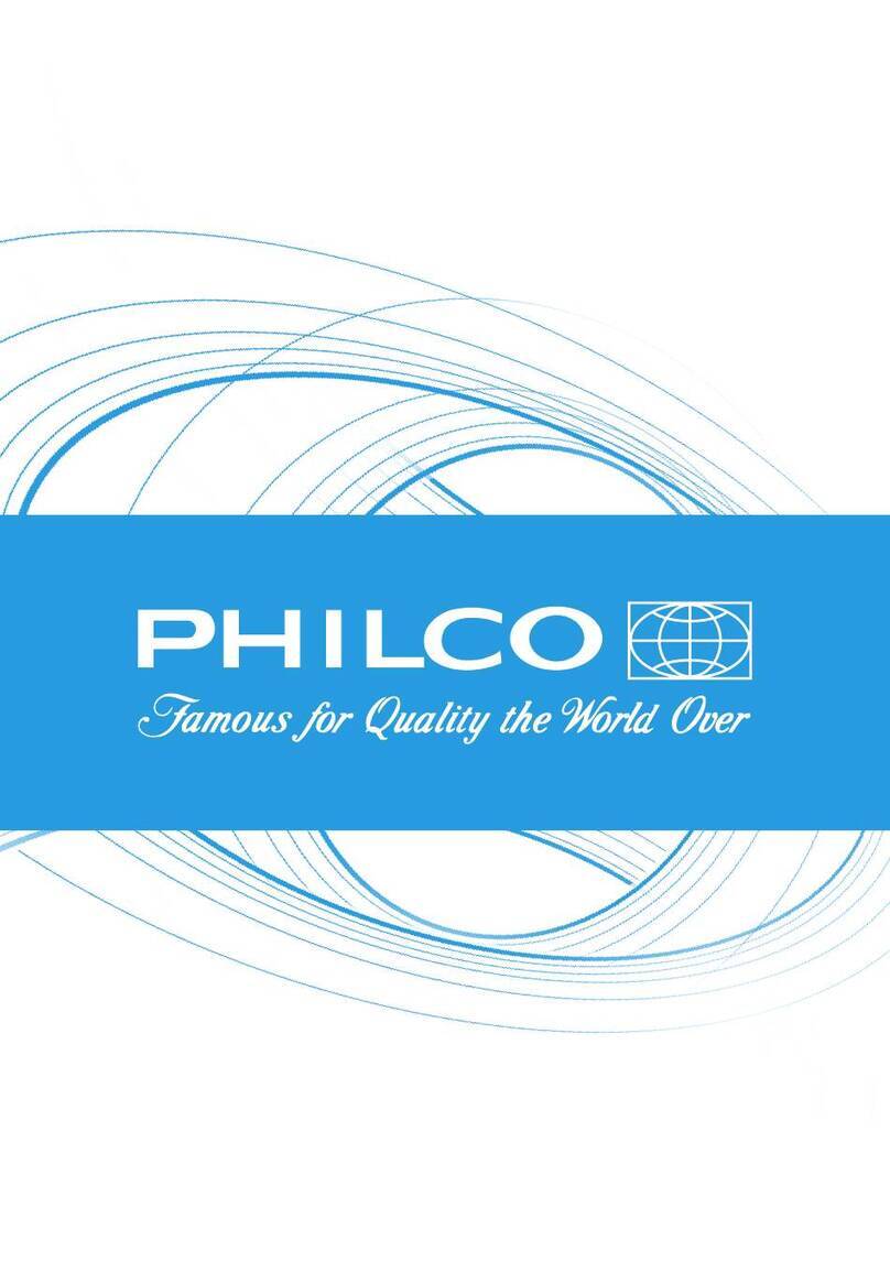 Philco PHD 61 TB owner's manual