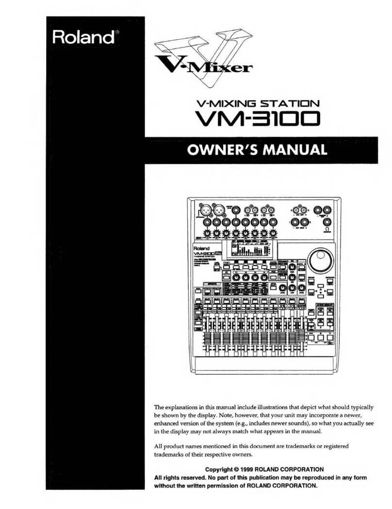 Roland V-Mixer VM-3100 User manual