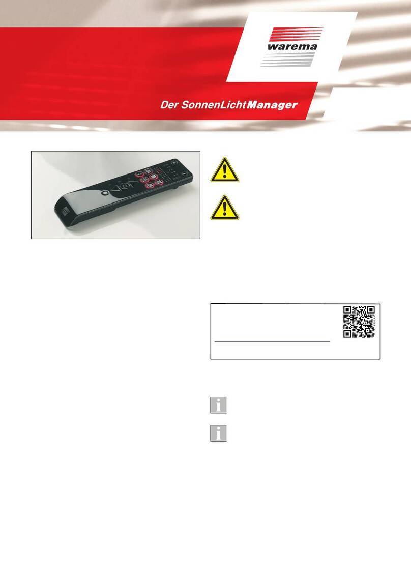 WAREMA WMS Hand-held transmitter comfort Operating and installation instructions