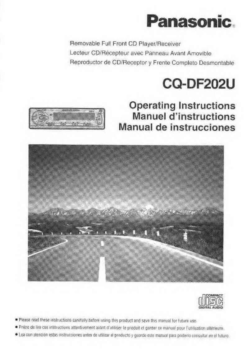Panasonic CQDF202U - AUTO RADIO/CD DECK User manual