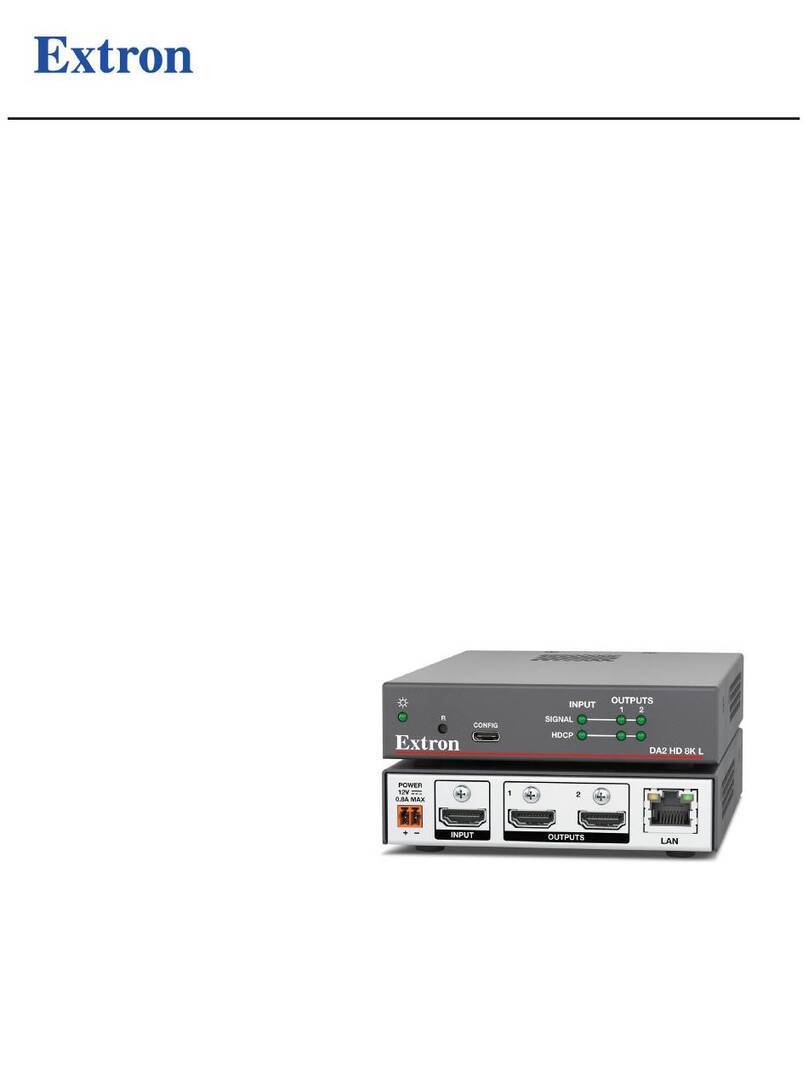 Extron electronics DA2 HD 8K L user guide