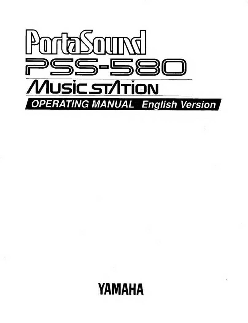 Yamaha PortaSound PSS-580 operating manual