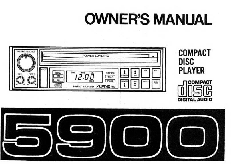 Alpine 5900 User manual
