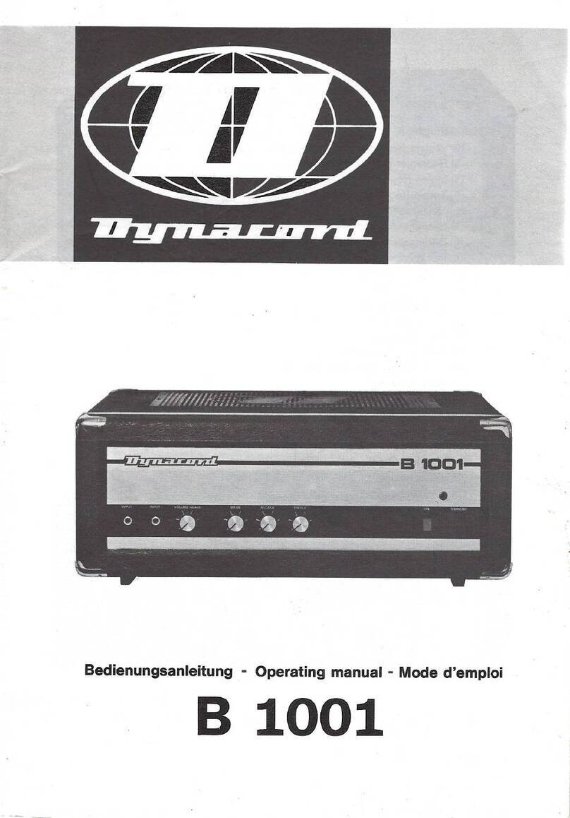 Dynacord B 1001 operating manual