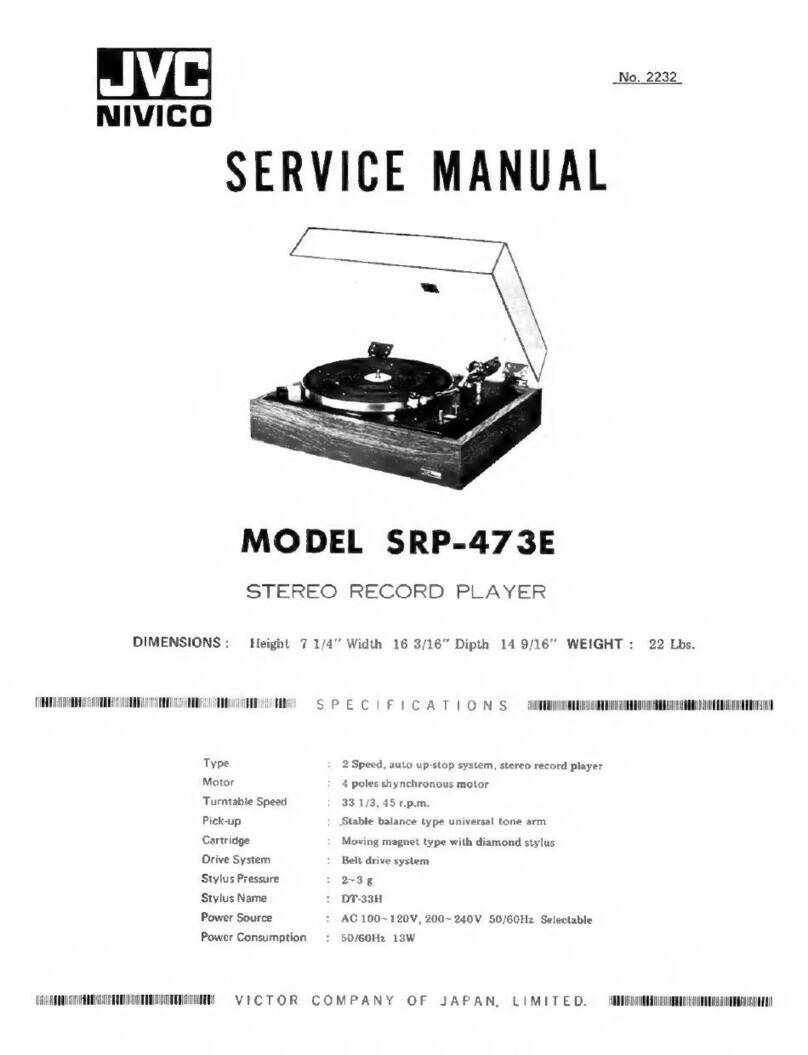 JVC NIVICO SRP-473E User manual
