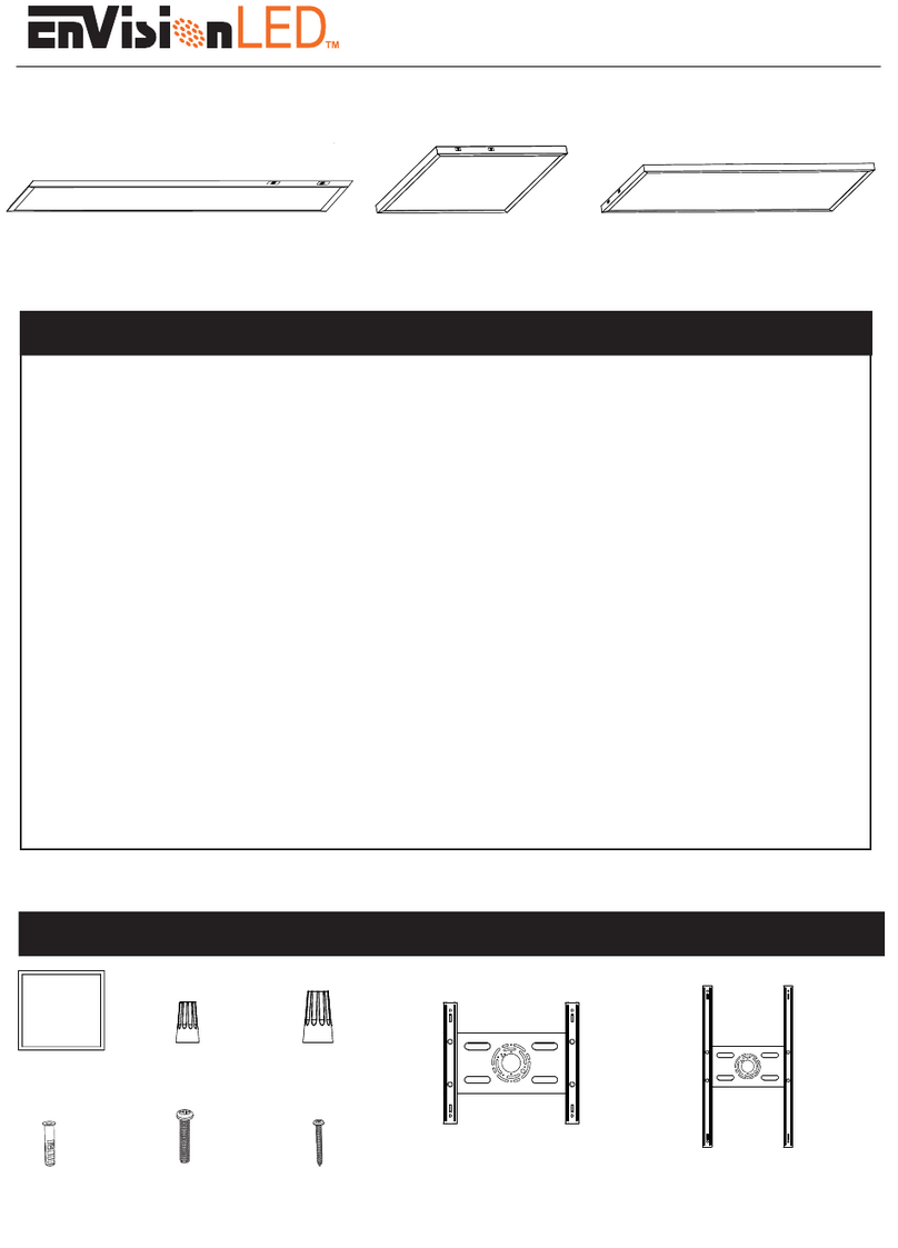 Envision LED-BPL-SM-1X4-3M40-5CCT Mount instructions