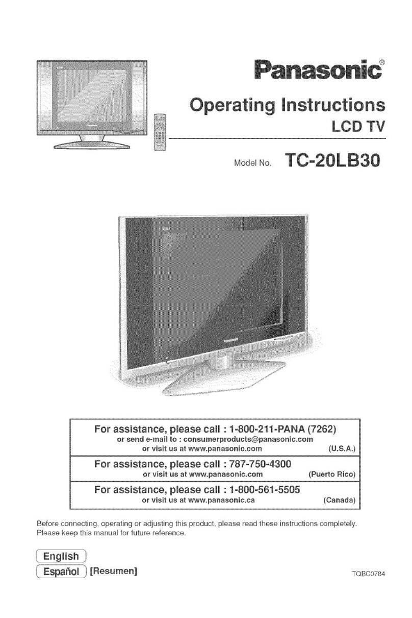 Panasonic TC20LB30 - 20" LCD COLOR TV User manual Panasonic TC20LB30 - 20" LCD COLOR TV User manual