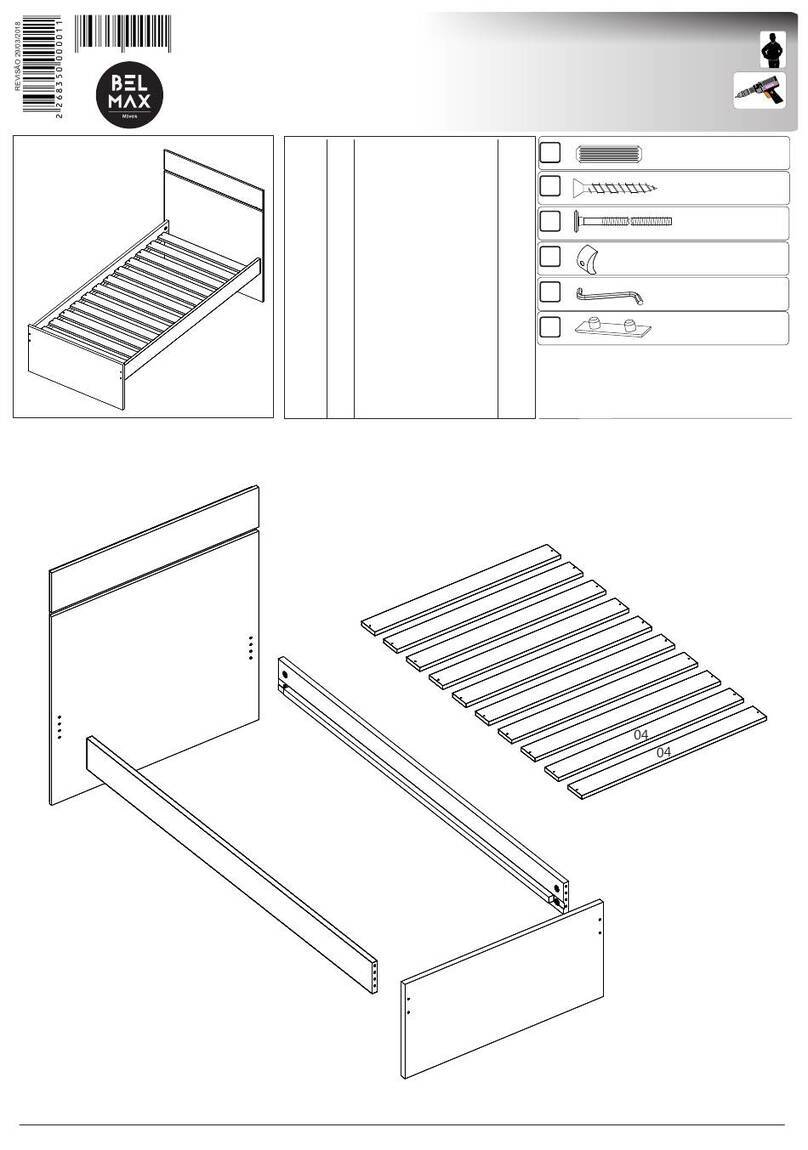 Belmax Móveis CAMA 1000 LINHA PRINT Assembly instructions