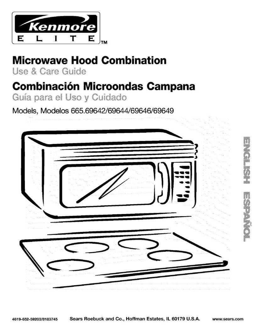 Sears Kenmore ELITE 65.69642 Use and care guide