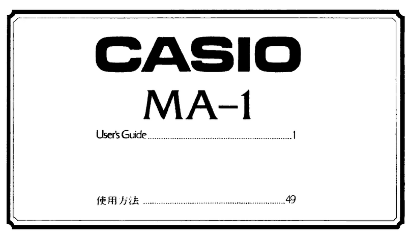 Casio MA-1 User manual