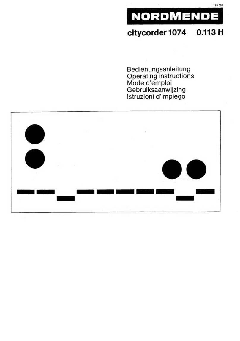 Nordmende citycorder 1074 User manual