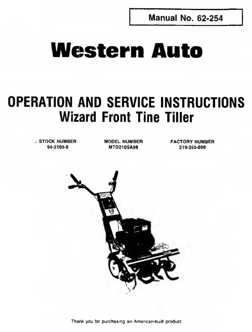 Western Auto Wizard MTD2105A98 Operation and service instructions Western Auto Wizard MTD2105A98 Operation and service instructions