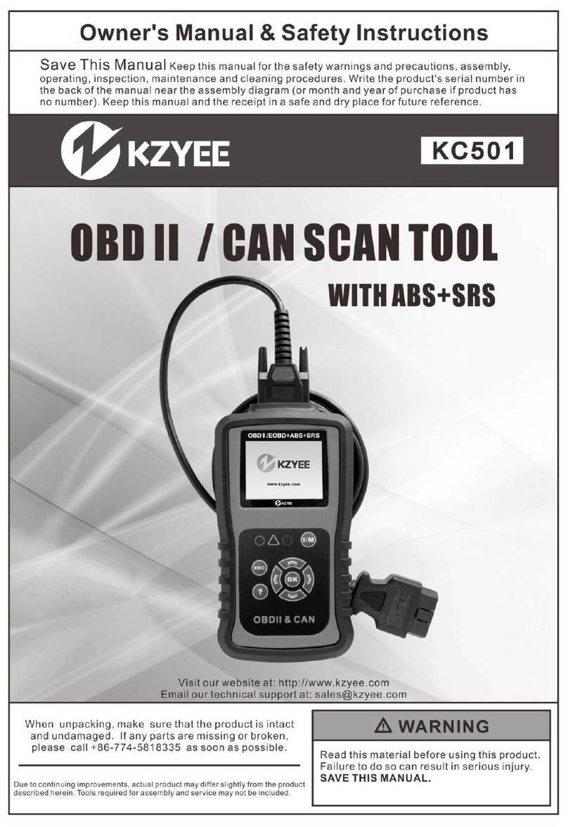 Kzyee KC501 Owner's manual & safety instructions