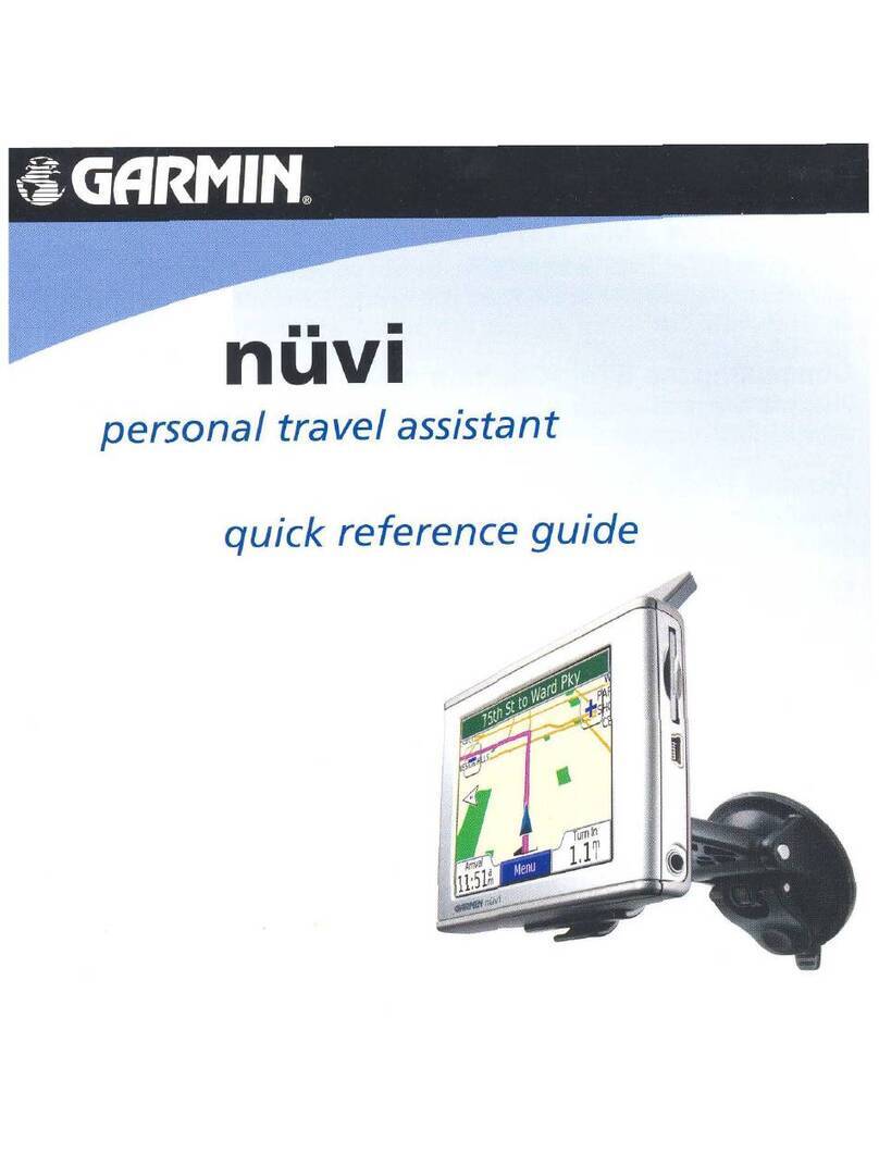 Garmin NUVI Quick reference guide