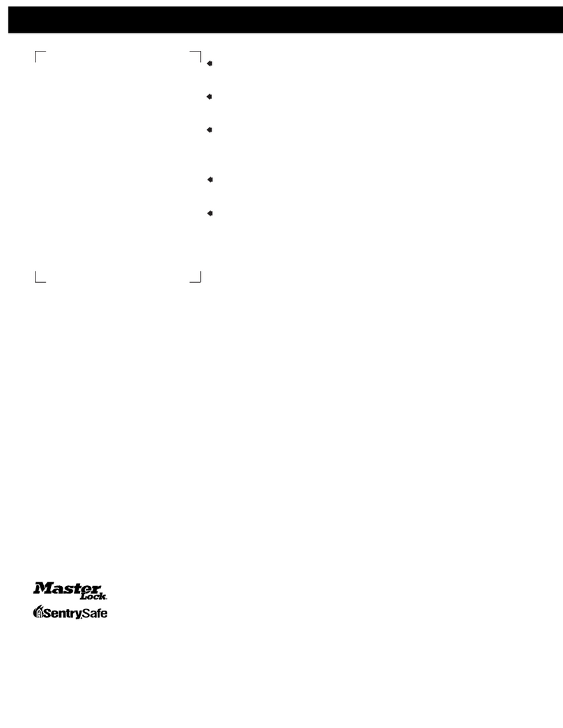 Masterlock SentrySafe Fire-Safe FPW082FTCML User manual