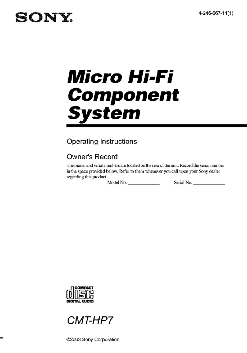 Sony CMT-HP7 - Executive Microsystem User manual