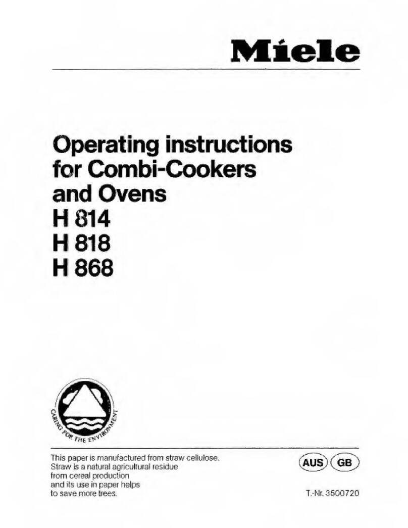 Miele H 814 operating instructions
