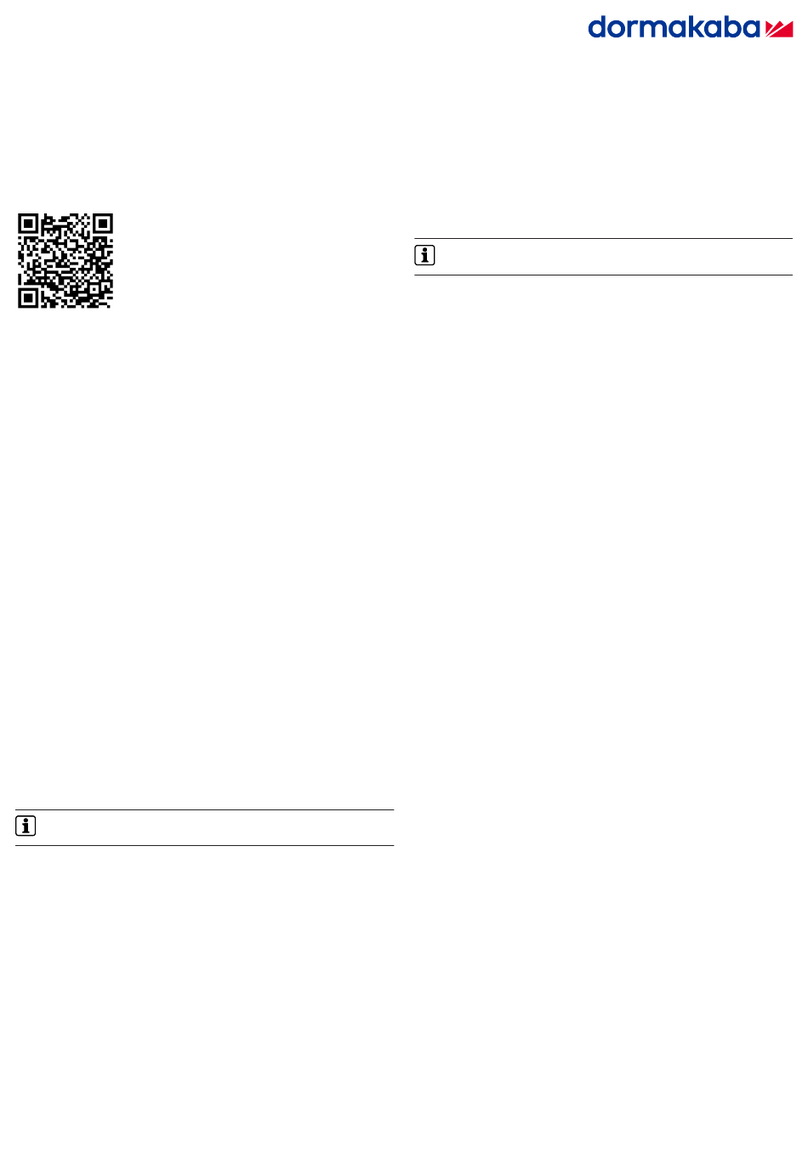 Dormakaba M A01 User manual